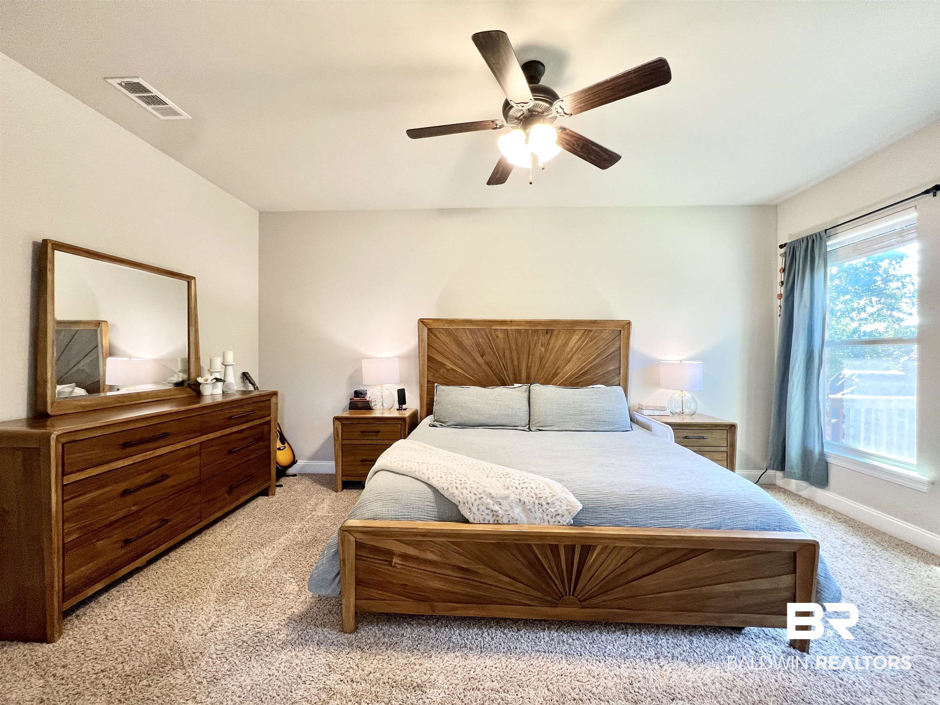 32290 Calder Court Daphne, AL 36527 - Photo 42 of 59 Bedroom with ceiling fan and light colored carpet