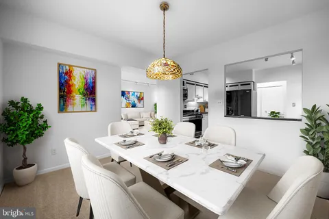 a view of an empty room with windows