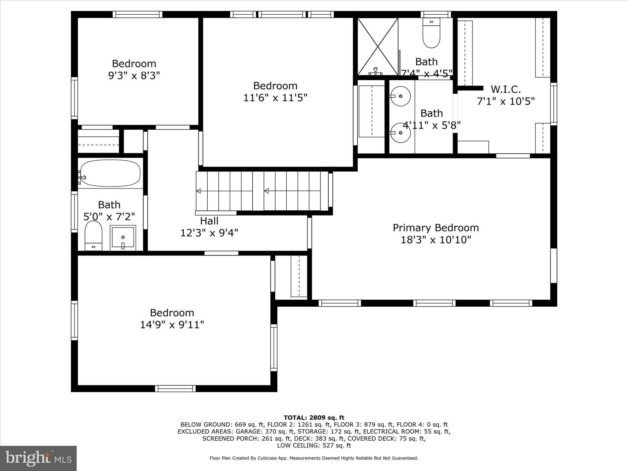 4725 Rock Spring Road Arlington, VA 22207 - Photo 57 of 59 Upper Level Approximately 879 Square Feet