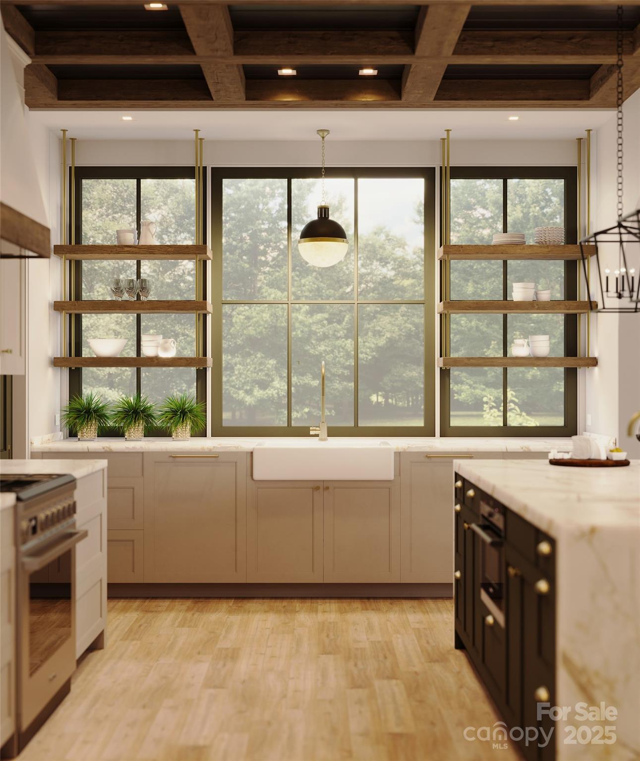 0 Cook Cove Road, Unit 2 Weaverville, NC 28787 - Photo 20 of 38 a kitchen with a stove a sink and a refrigerator