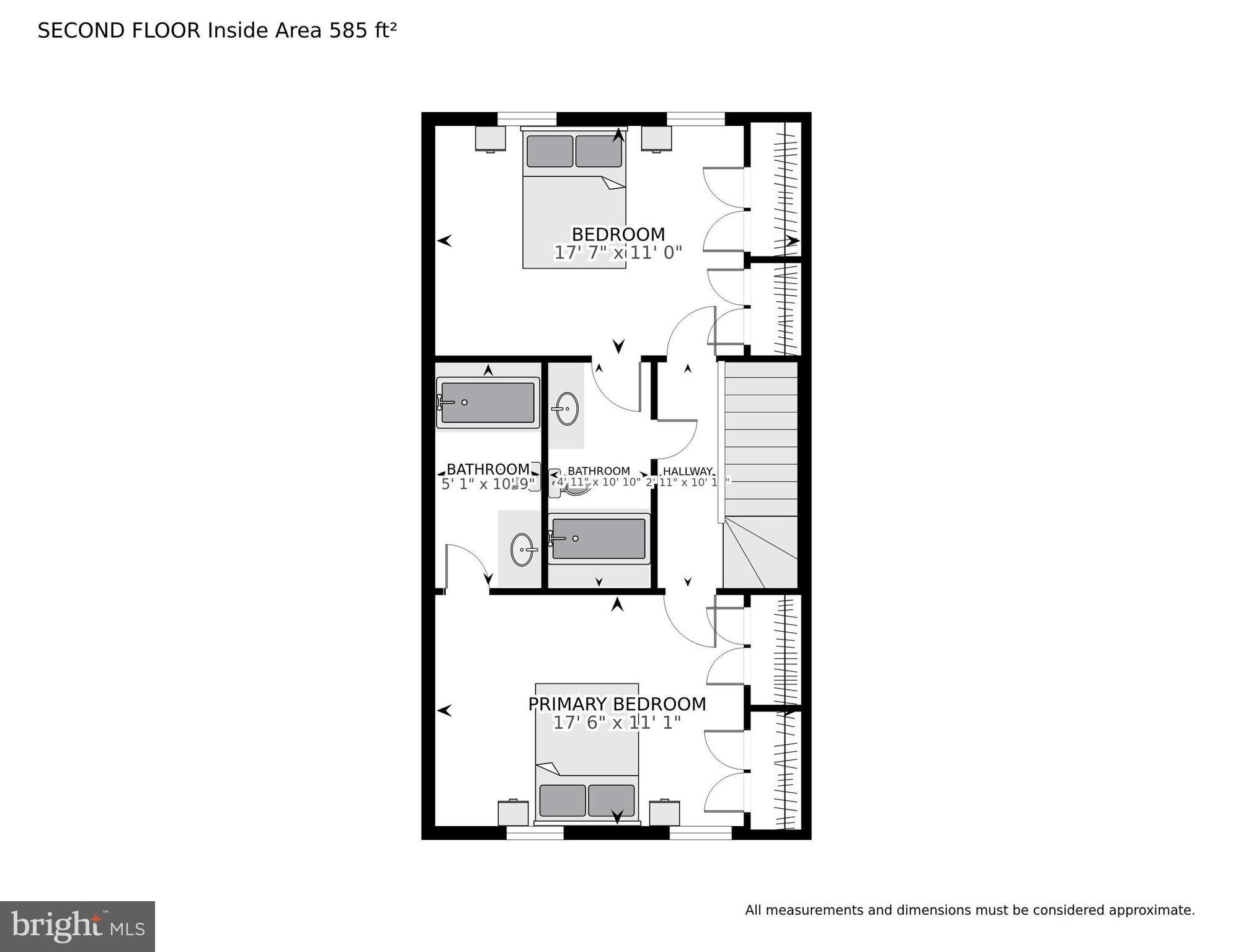 5407 Grove Ridge Way, Unit 98 Rockville, MD 20852 - Photo 25 of 27 Floor Plan - Second Floor