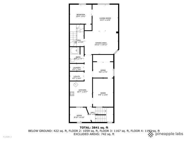 a picture of a bench in front of building