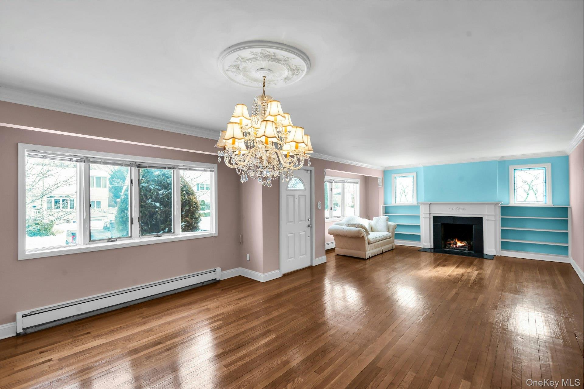 2730 Remsen Street Baldwin, NY 11510 - Photo 11 of 31 Living room with wood burning fireplace