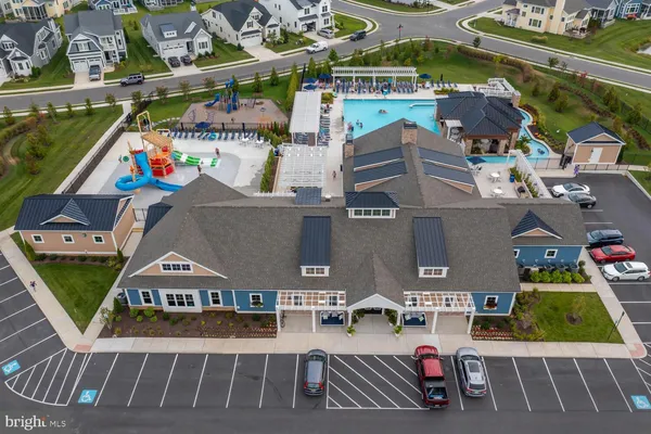 an aerial view of multiple houses