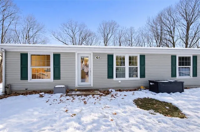 a front view of a house