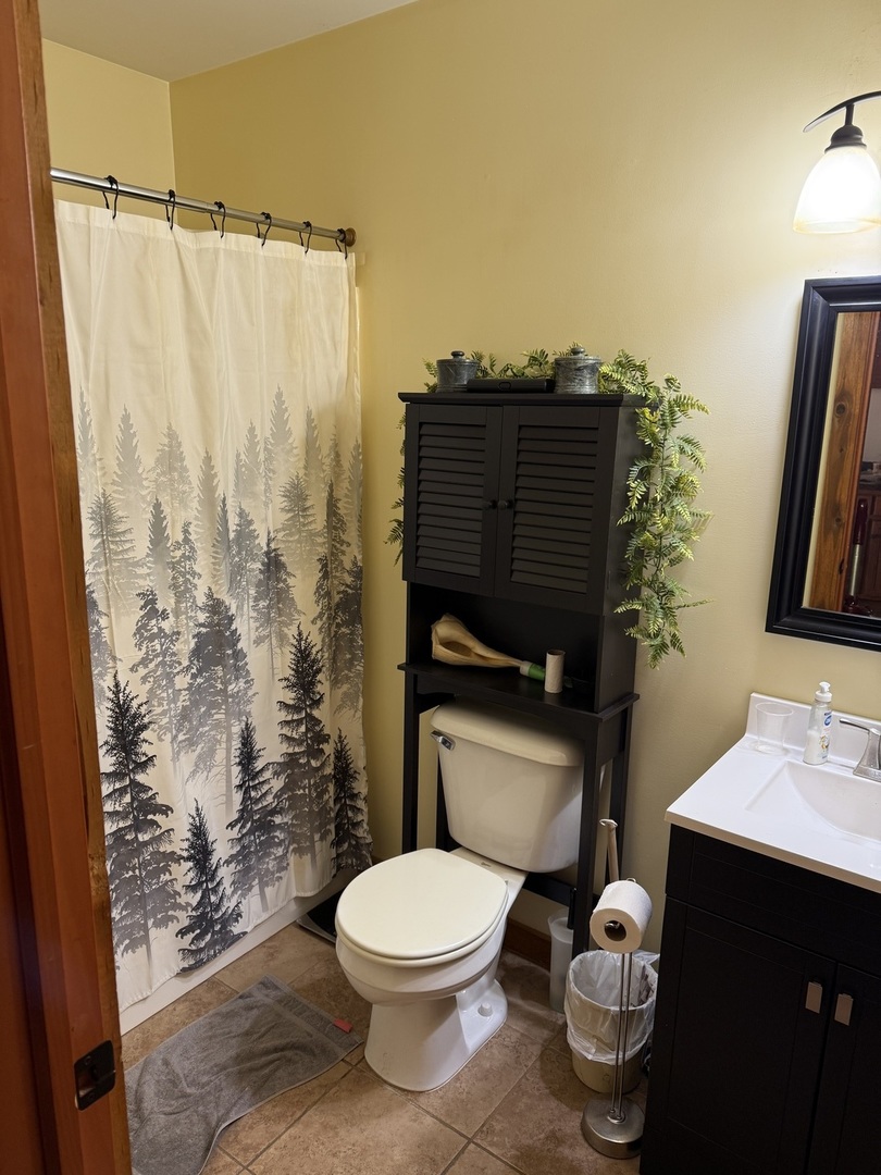 211 Walleye Circle Wilmington, IL 60481 - Photo 10 of 15 a bathroom with a toilet and a shower curtain