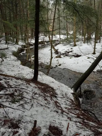 a view of a road with snow on the road