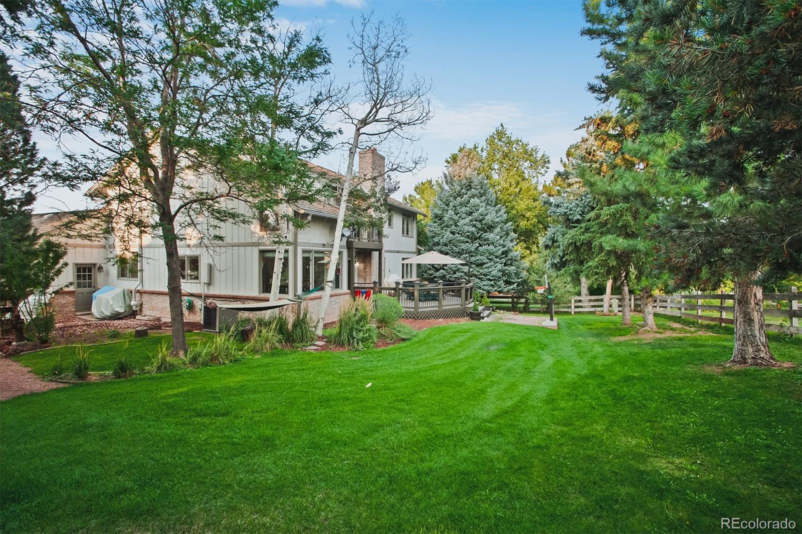4 Mule Deer Trail Littleton, CO 80127 - Photo 35 of 40 a view of house with a backyard