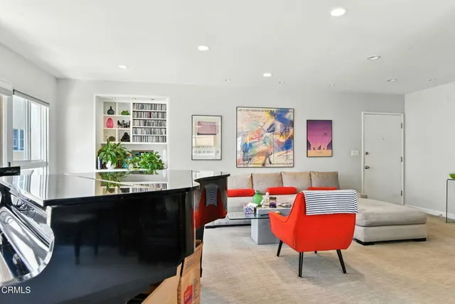 a view of a chairs room and storage