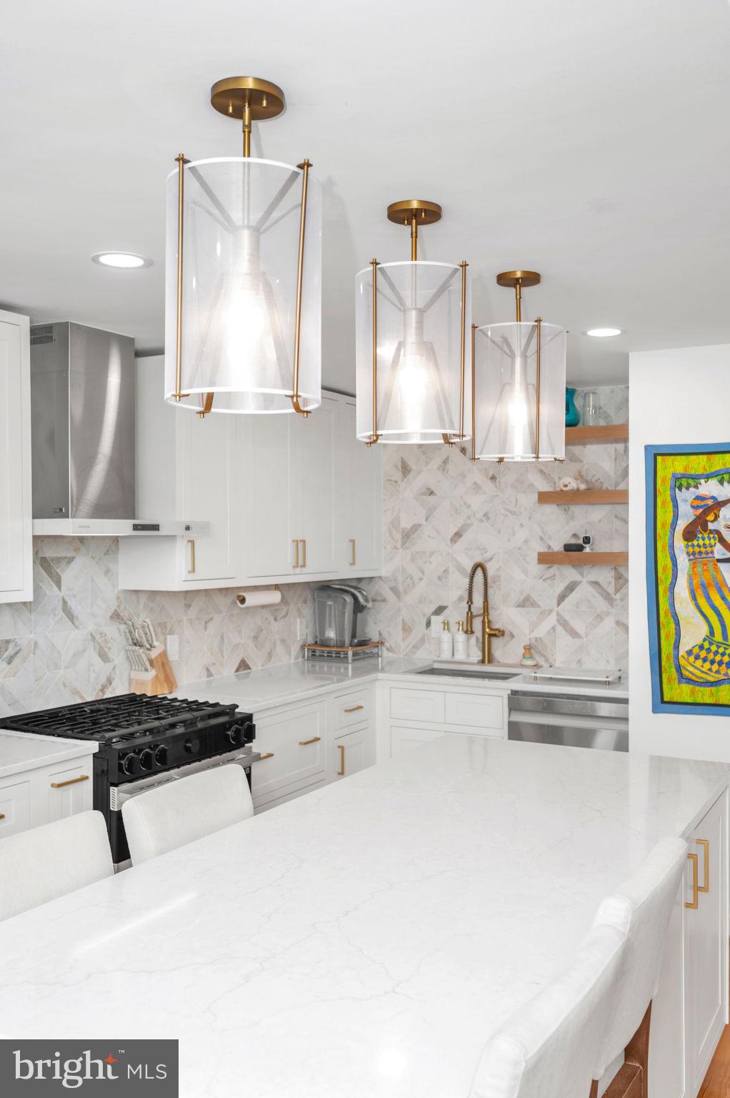 5025 7th Road South, Unit 202 Arlington, VA 22204 - Photo 11 of 39 a kitchen with granite countertop a sink a stove and cabinets
