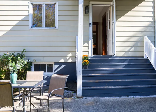 a view of outdoor seating space