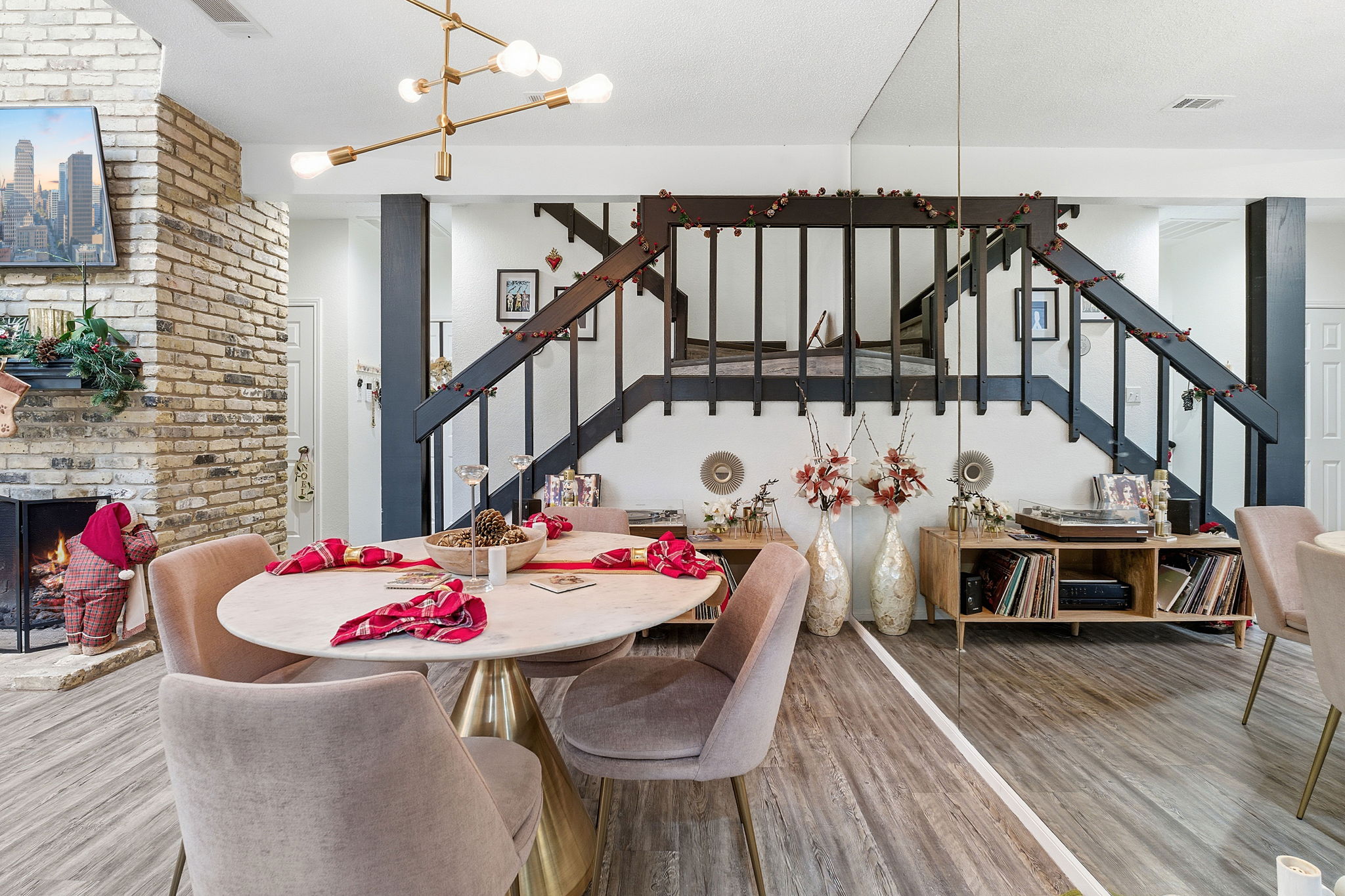 10819 Crown Colony Drive, Unit 33 Austin, TX 78747 - Photo 12 of 27 a view of a dining room with furniture window and wooden floor