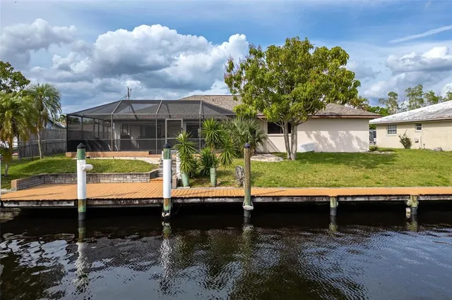 a house view with garden space
