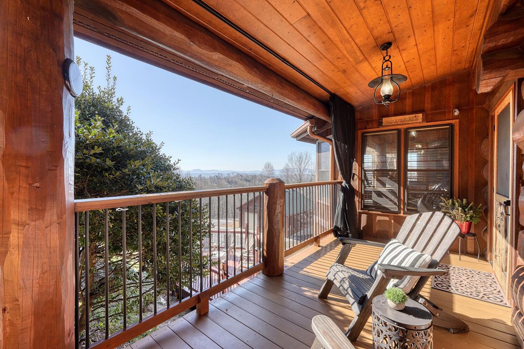 103 Wisteria Drive Murphy, NC 28906 - Photo 7 of 62 a view of balcony with wooden floor and outdoor seating