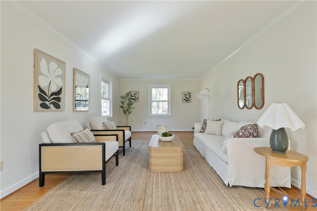 10200 Merrigan Road Richmond, VA 23235 - Photo 13 of 47 a living room with furniture and a wooden floor