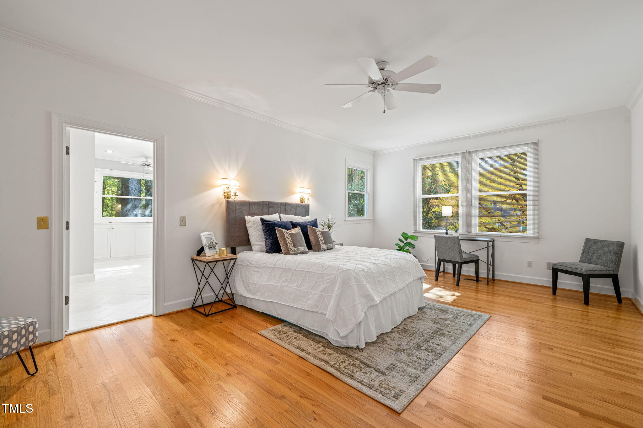 2209 Ridgefield Drive Chapel Hill, NC 27517 - Photo 20 of 57 a living room with a bed furniture and a window