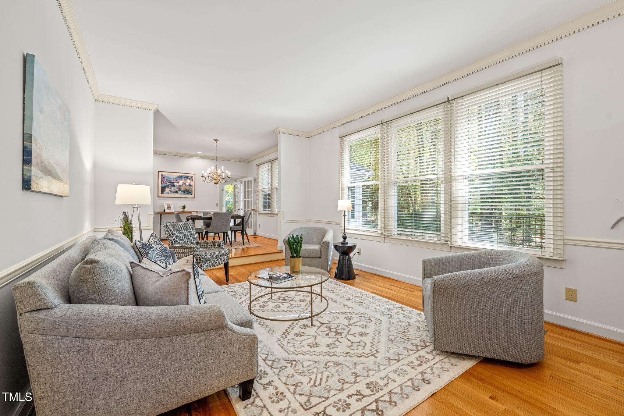 2209 Ridgefield Drive Chapel Hill, NC 27517 - Photo 5 of 57 a living room with furniture and a large window