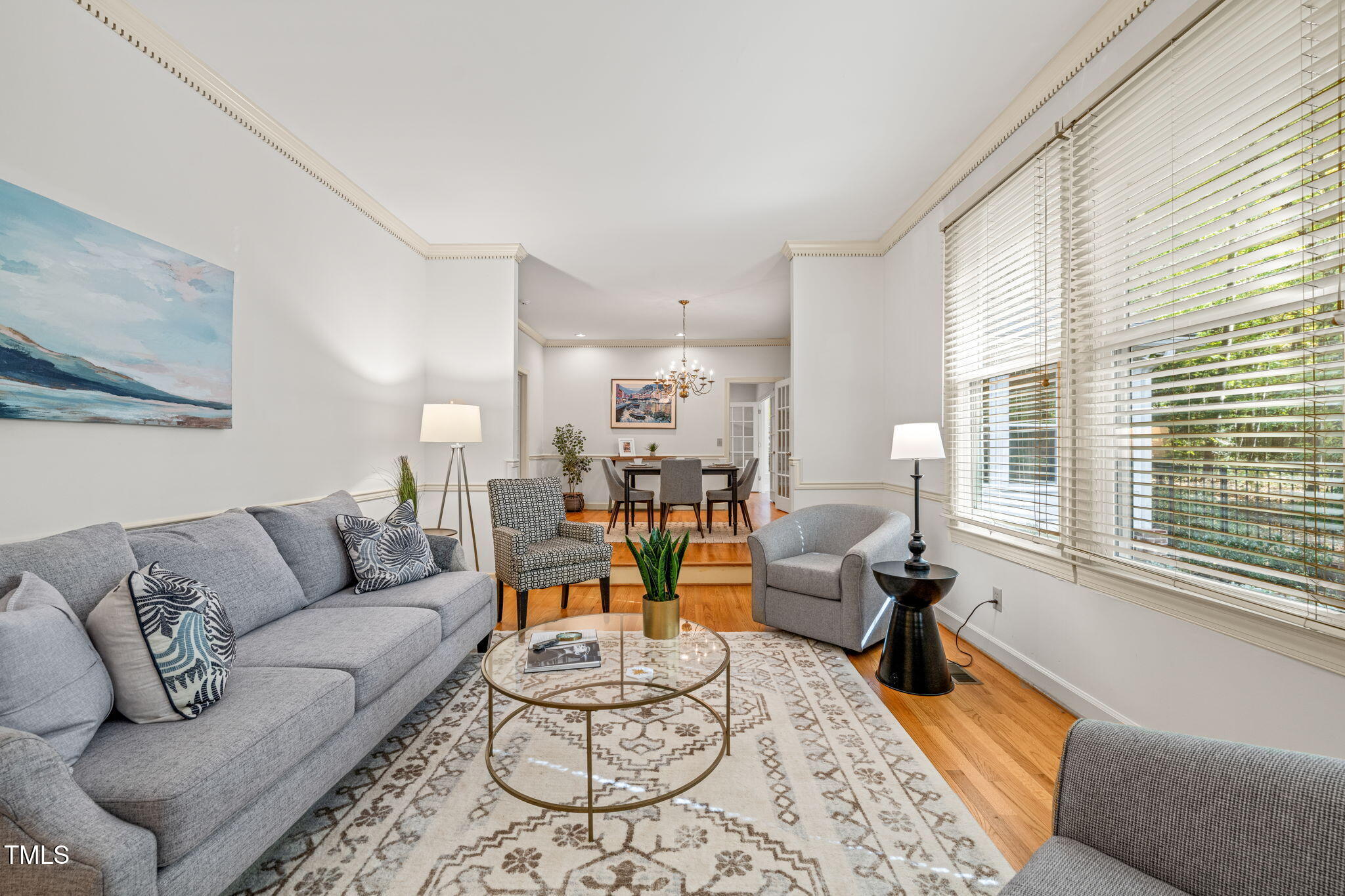 2209 Ridgefield Drive Chapel Hill, NC 27517 - Photo 6 of 57 a living room with furniture and a large window