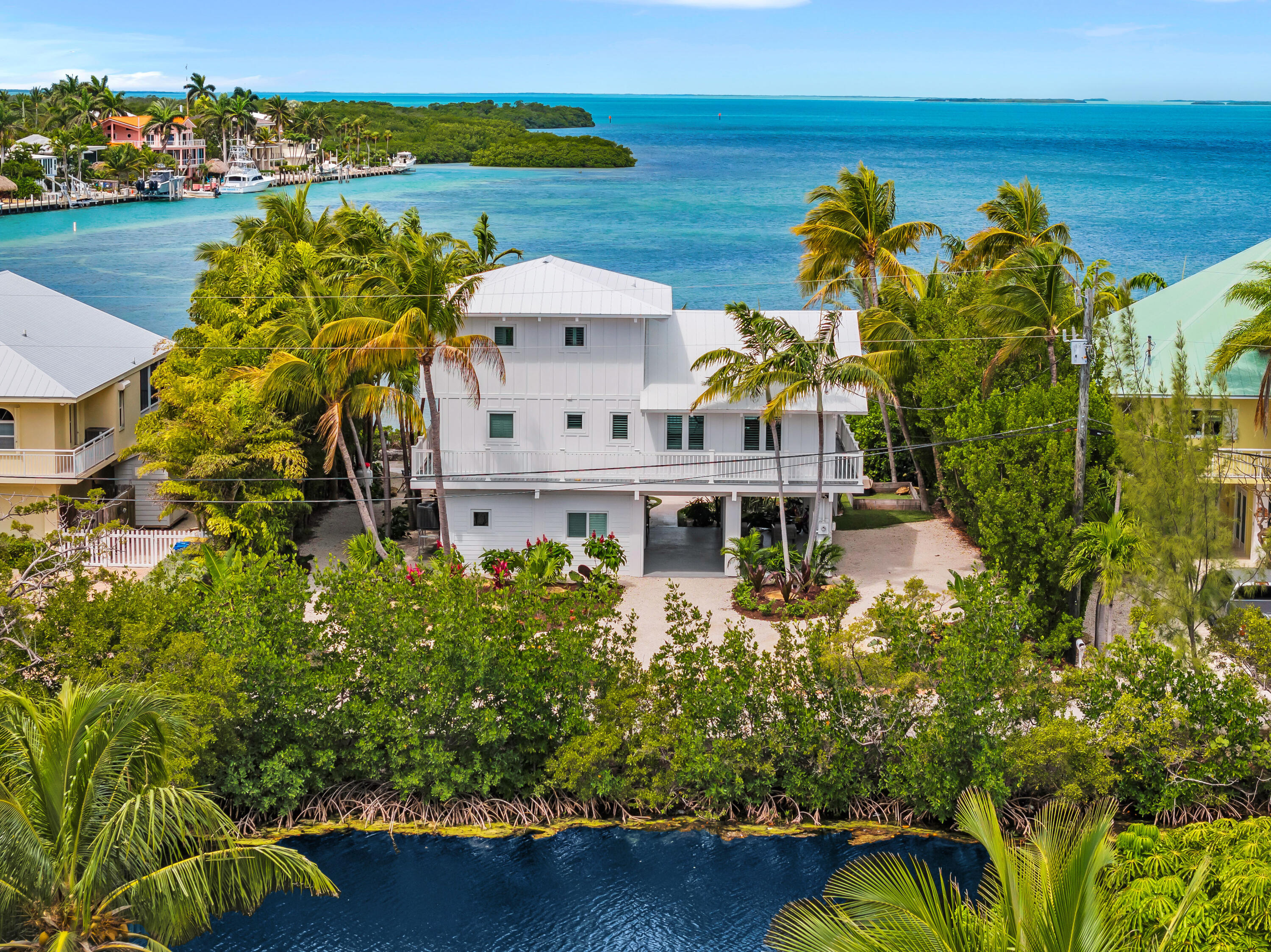 116 Gulf Side Drive Islamorada, FL 33036 - Photo 9 of 67 an aerial view of a house with a ocean view