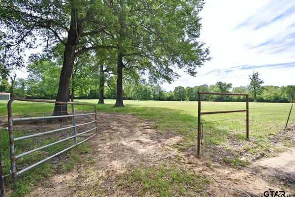 a big yard with lots of green space and trees