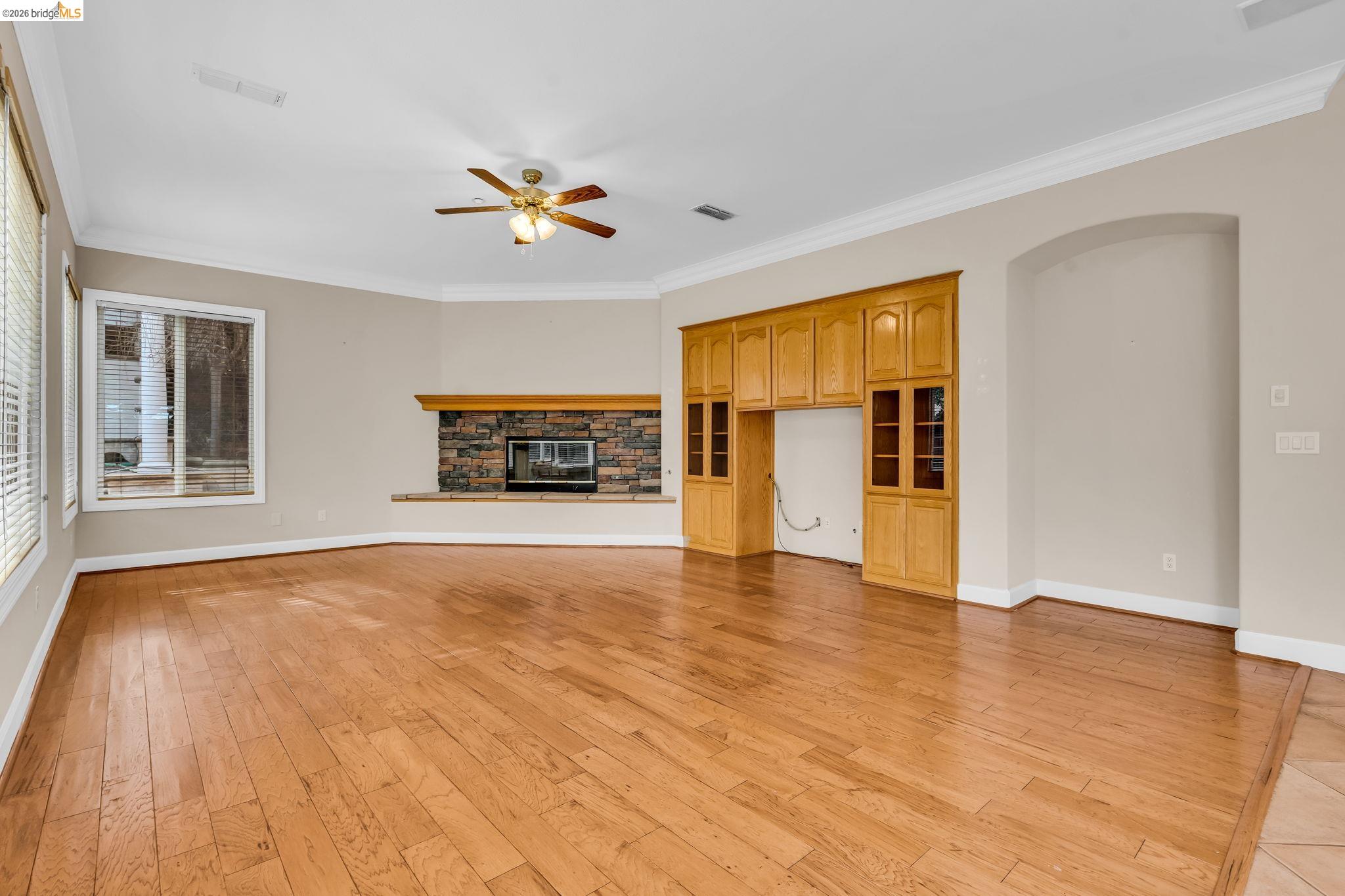 5 Circle E Ranch Place San Ramon, CA 94583 - Photo 51 of 60 a view of an empty room with a window and fireplace