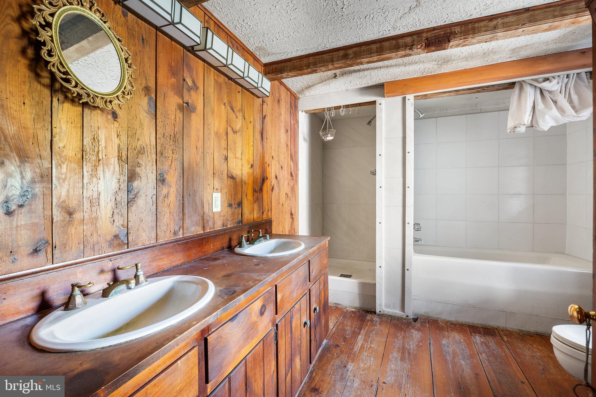 841 Shady Creek Road Clear Brook, VA 22624 - Photo 21 of 62 a bathroom with a sink a toilet and a mirror