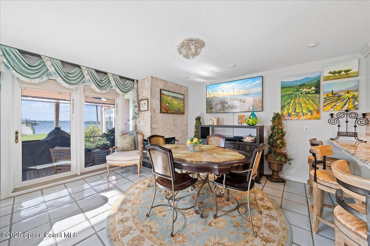 254 Seaview Street, Unit B Melbourne Beach, FL 32951 - Photo 22 of 74 Fireplace & River Views