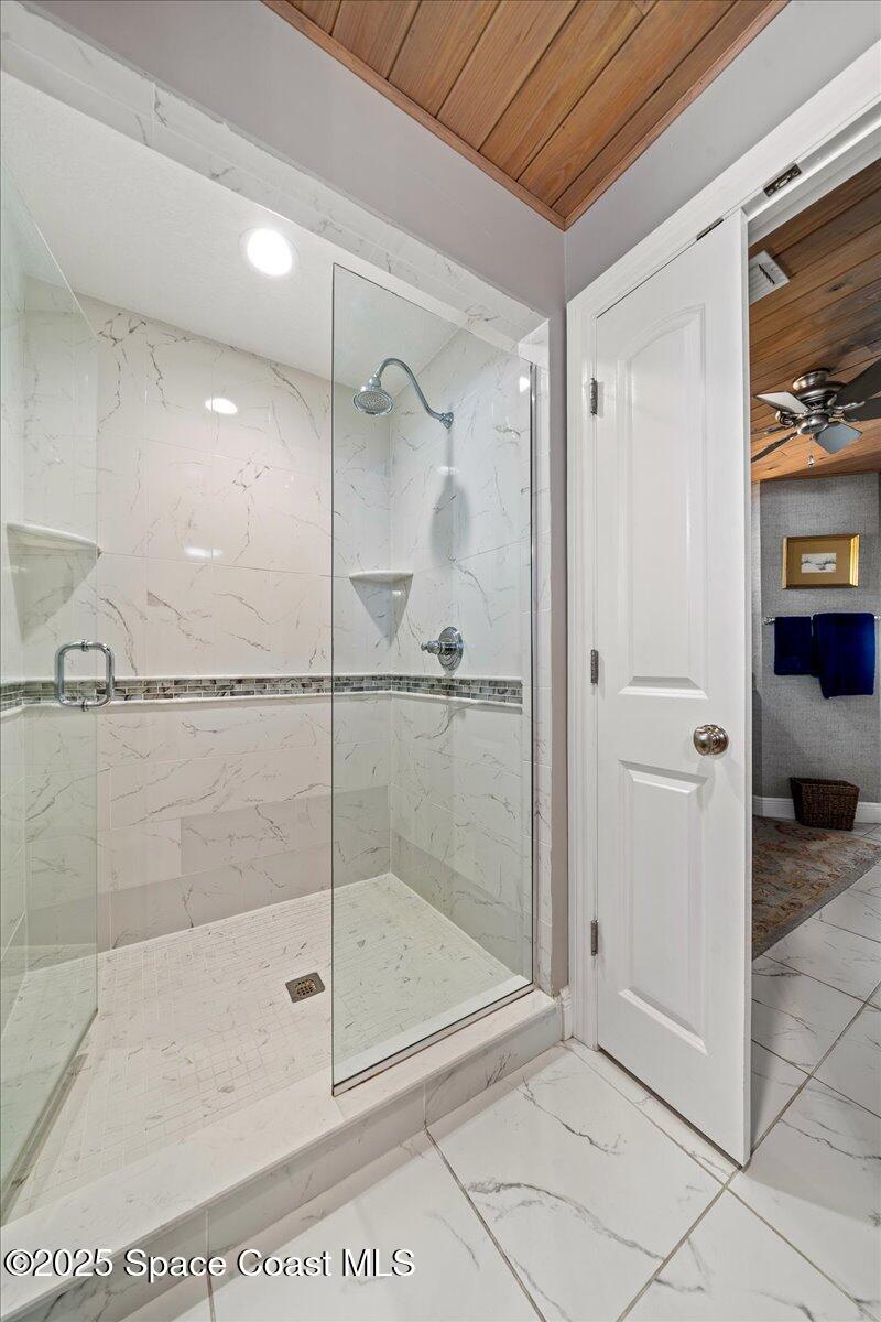 254 Seaview Street, Unit B Melbourne Beach, FL 32951 - Photo 36 of 74 Walk-in Shower