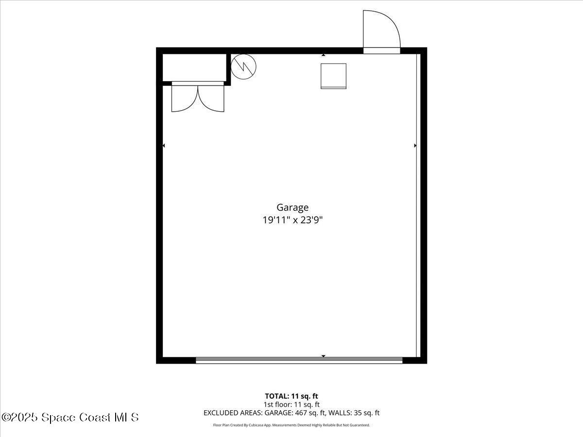 254 Seaview Street, Unit B Melbourne Beach, FL 32951 - Photo 74 of 74 Garage Floorplan