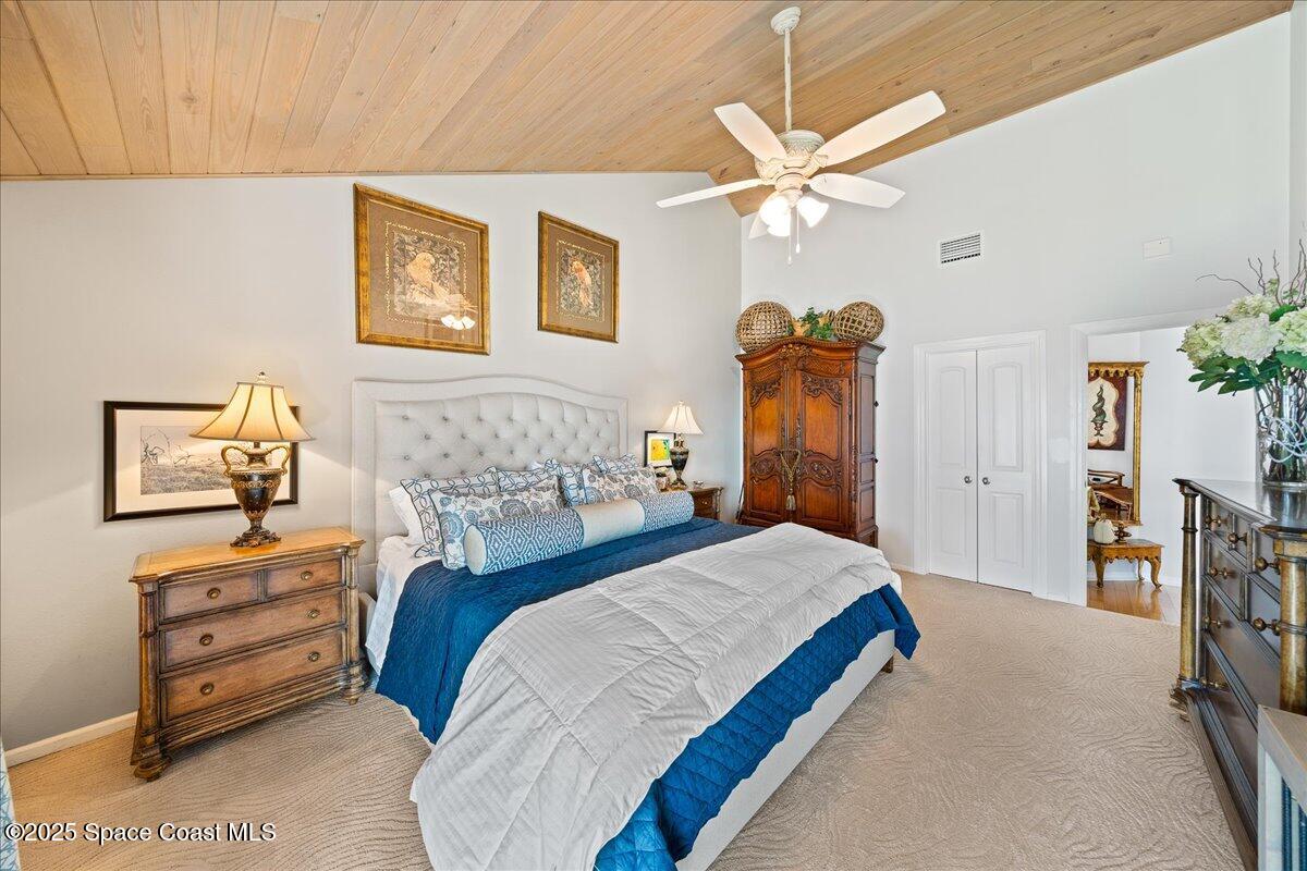 254 Seaview Street, Unit B Melbourne Beach, FL 32951 - Photo 44 of 77 Vaulted Shiplap Ceiling