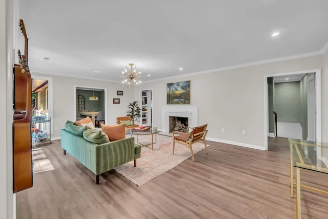 a bed room with a bed and wooden floor