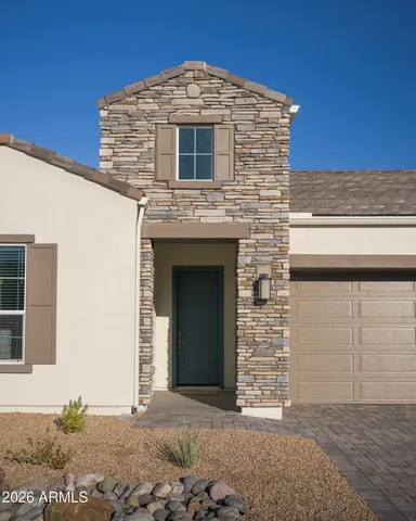 a front view of a house