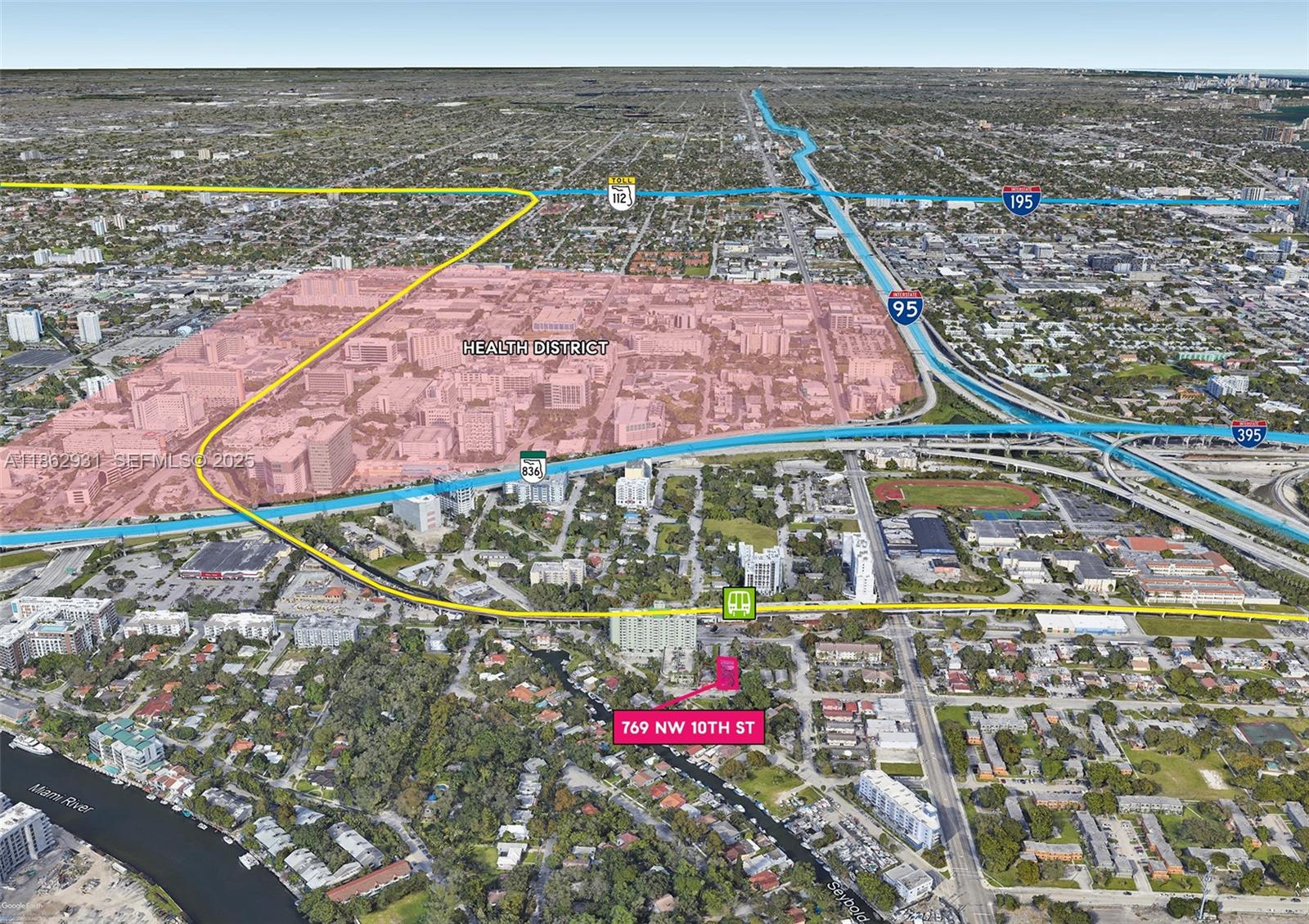 769 Northwest 10th Street Miami, FL 33136 - Photo 25 of 25 an aerial view of residential houses with outdoor space