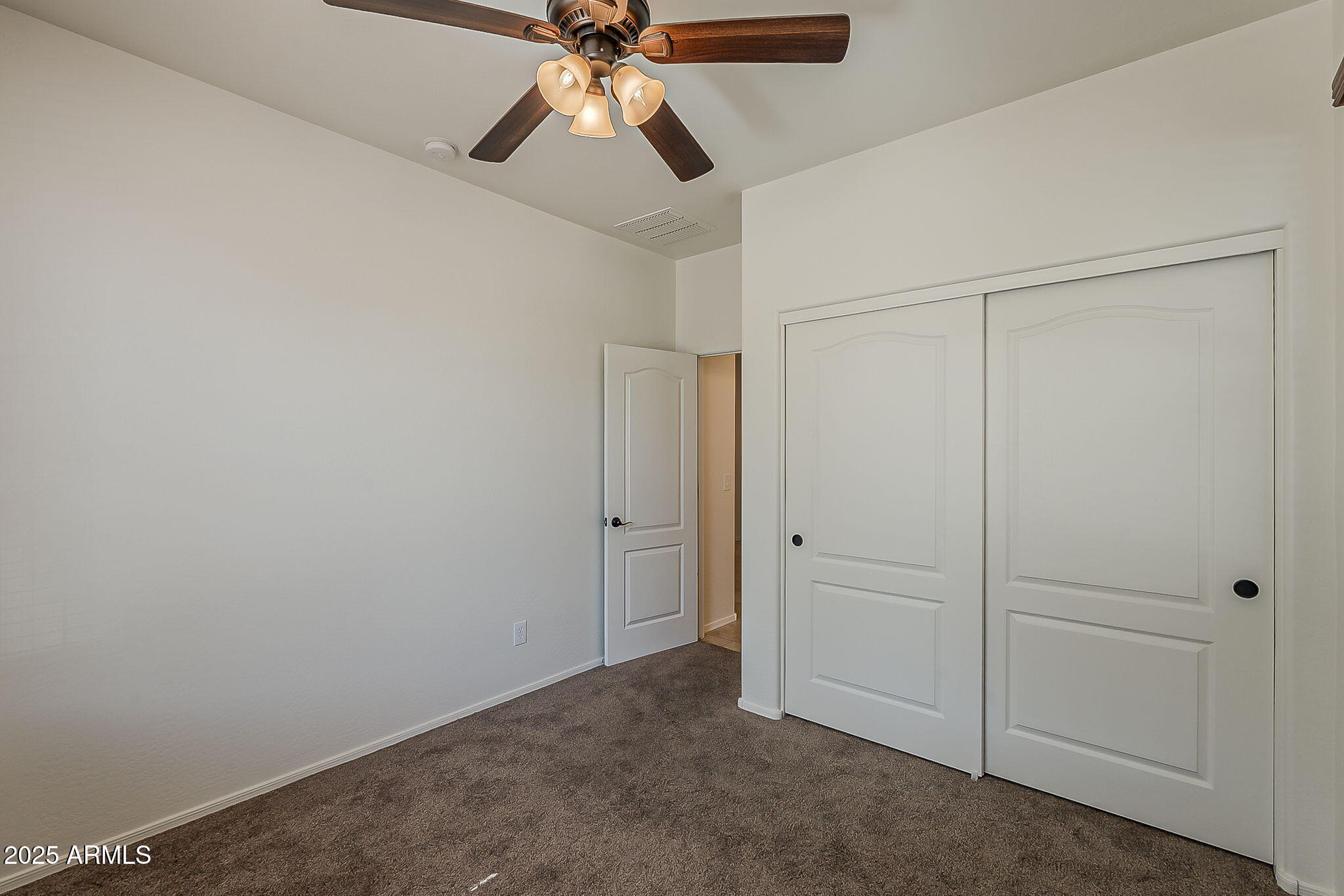 2008 East Stacey Road Gilbert, AZ 85298 - Photo 19 of 50 an empty room with closet and a chandelier fan