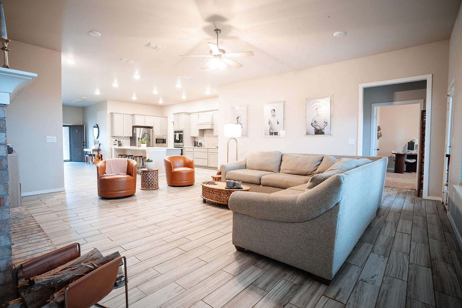 1927 142nd Street Lubbock, TX 79423 - Photo 41 of 58 a living room with furniture kitchen view and a wooden floor