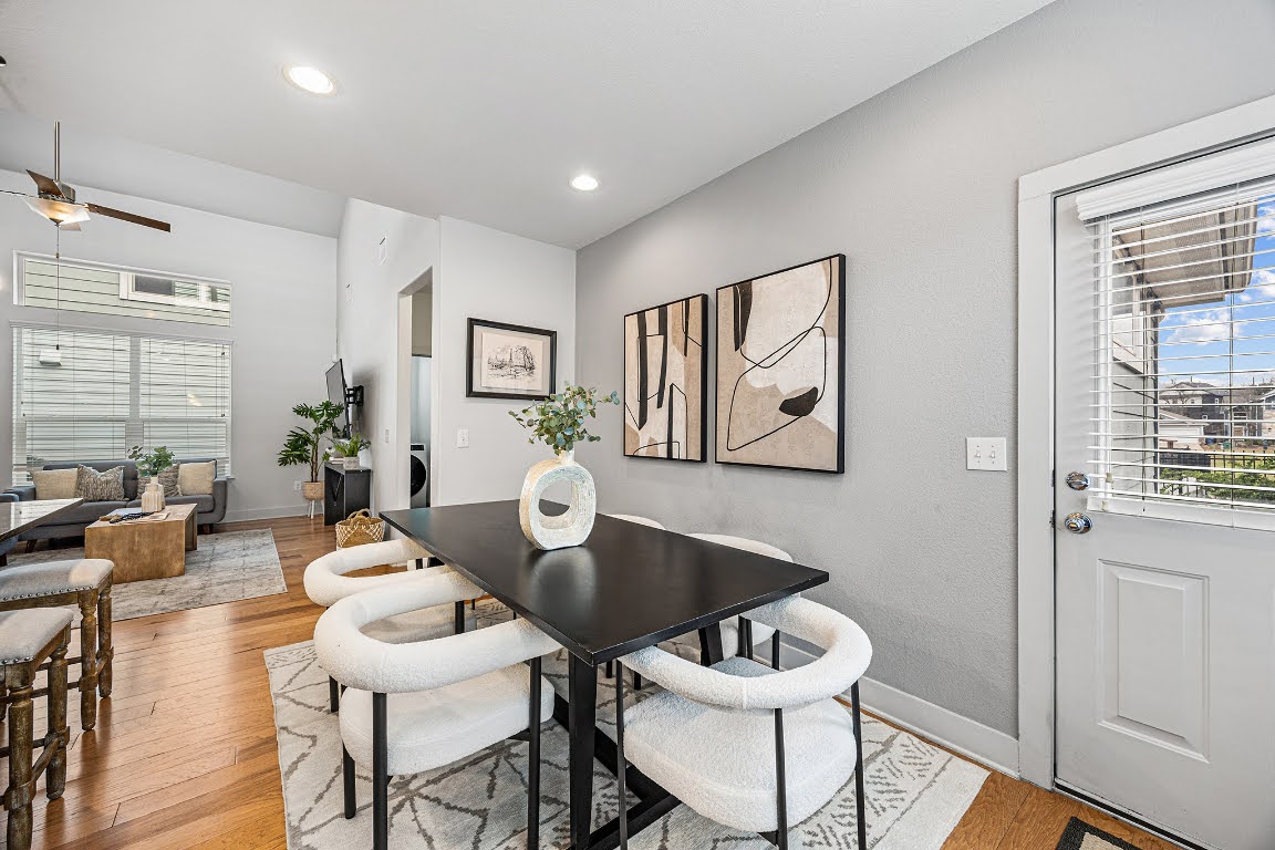 2315 Capulet Street Austin, TX 78741 - Photo 12 of 33 a view of a dining room with furniture window and wooden floor