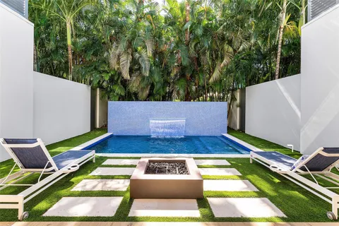 a outdoor space with furniture