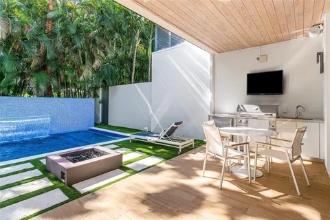 a view of an outdoor space with seating