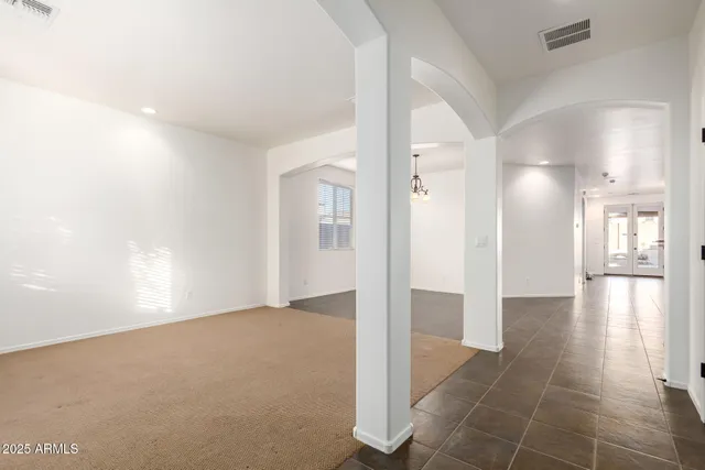 an empty room with a window