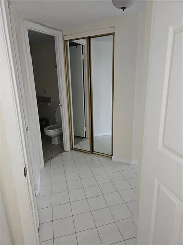 an empty room with closet