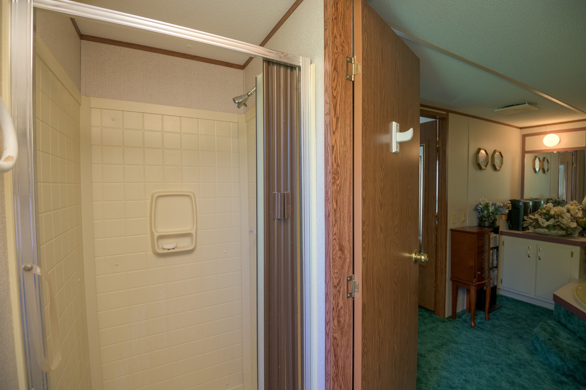 402 Oakley Hollow Road Alexandria, TN 37012 - Photo 8 of 29 a bathroom with a shower and a mirror