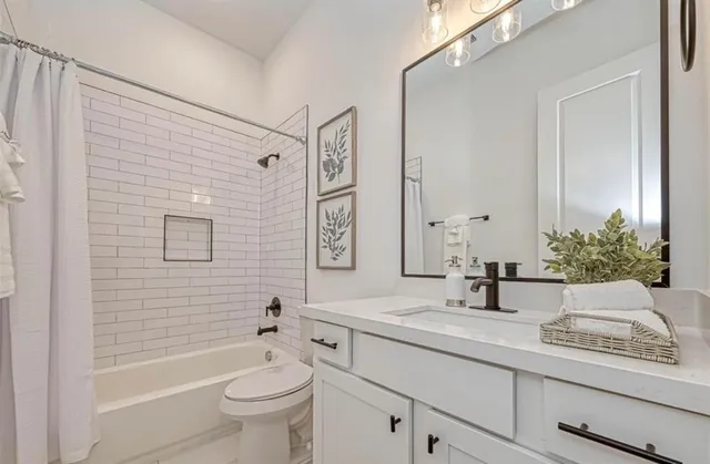 a view of backyard with green space