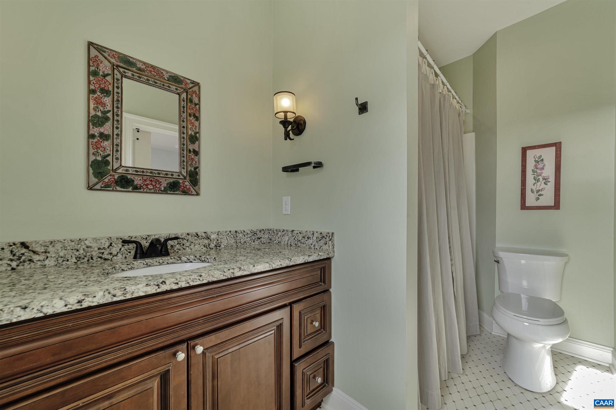 4337 Riddles Bridge Road Goochland, VA 23063 - Photo 29 of 43 a bathroom with a toilet a sink and mirror