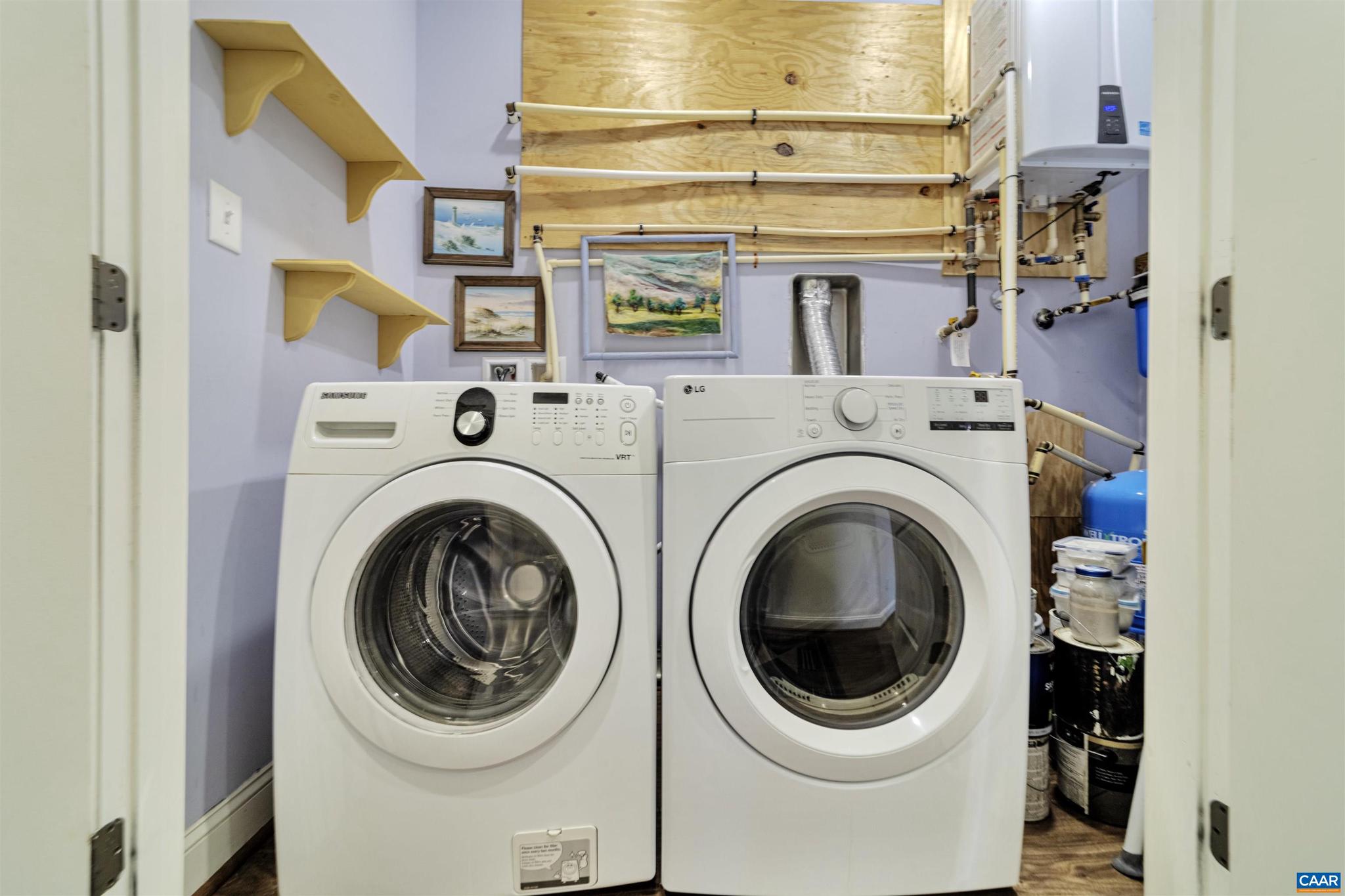 4337 Riddles Bridge Road Goochland, VA 23063 - Photo 30 of 43 a utility room with dryer and washer