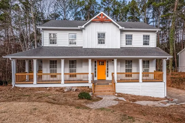 a front view of a house