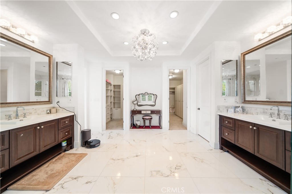 878 North Landa Way Brea, CA 92821 - Photo 32 of 52 a spacious bathroom with a double vanity sink double vanity and a large mirror