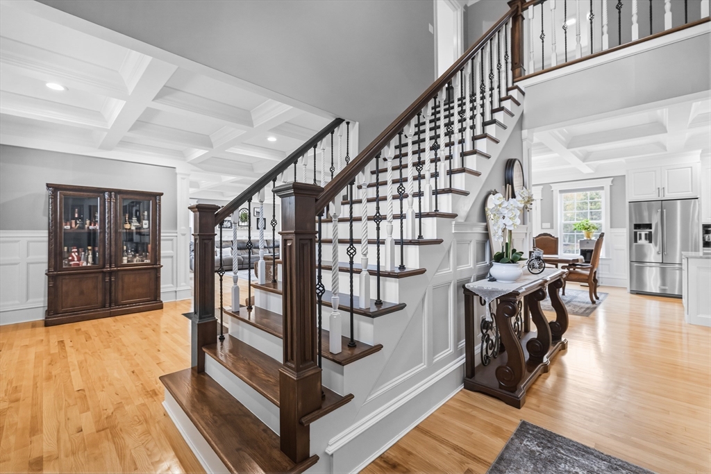 35 High Street Freetown, MA 02702 - Photo 14 of 40 a view of entryway with wooden floor and stairs