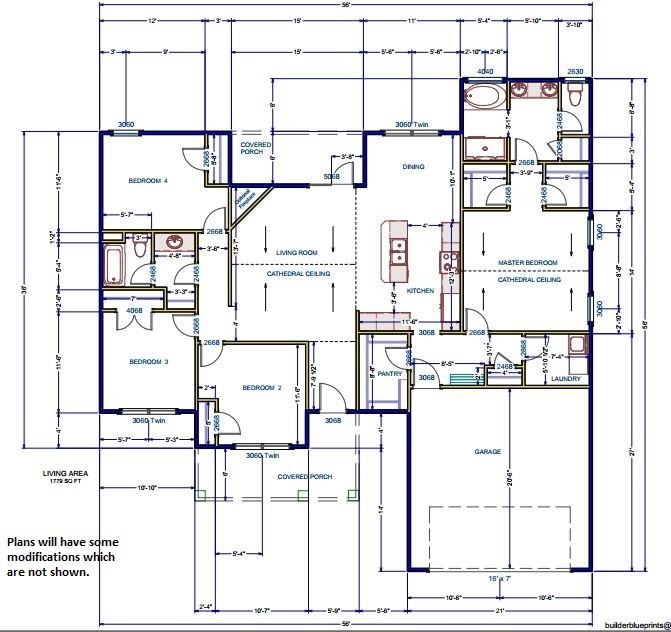 612 New Hope Road Anderson, SC 29626 - Photo 11 of 11 Floor Plan will be Reversed