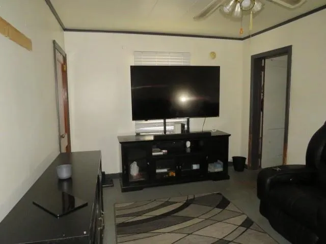 a bedroom with a bed and a potted plant