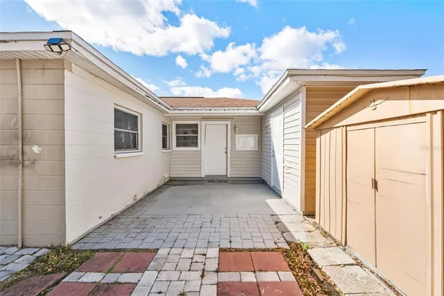 a view of a house with a pathway